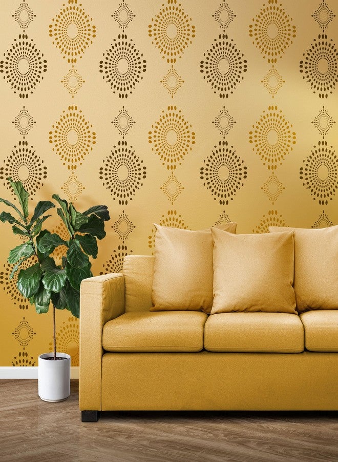 StenCart Combo of 2 Damask Design Jodhpur & Mandala Art Stencil for Wall Painting Home DIY Reusable Wall Stencil Design for Wall Decoration (16x24 inch) -Pack of 2 - Image 5